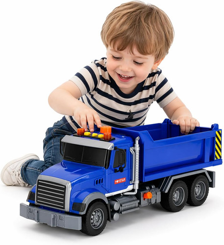 Blue large dump truck - large,